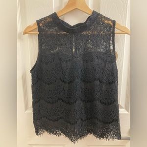 Brand new black lace tank top from Japan